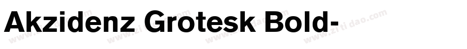 Akzidenz Grotesk Bold字体转换
